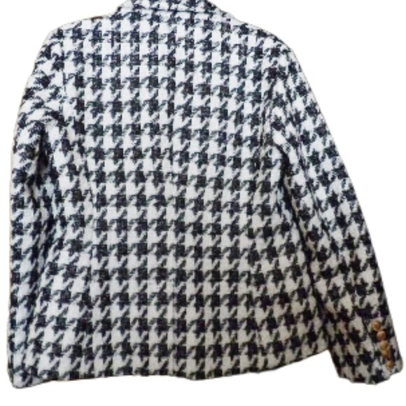 Boston Proper Double Breasted Houndstooth Blazer Jacket Size 14 - Picture 11 of 11